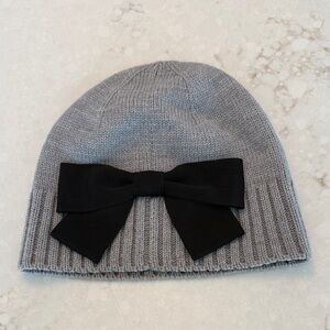 Kate Spade Black Bow Wool Beanie